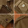 Men's Casual Shirts 2024 Autumn Cotton Corduroy Cargo For Men Clothing Big Pockets Design Loose Streetwear AZ224