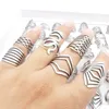 MixMax 20pcs Fashion Stainless Steel Rings for Women Mix Styles Carved Flowers Butterfly Unique Party Jewelry Wholesale Lot 240202
