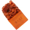Bouteilles de stockage Joint de tampon en pierre vierge pour la peinture des timbres-poste chinois Style de robinet tampon d'encre nom de l'enseignant