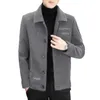 Homens outono inverno jaqueta lapela manga longa casaco singlebreasted bordado carta impressão casaco de pelúcia engrossado quente outwear 240119