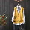 Damesvesten vrouw jas Vest v-neck pullover kort gebreide trui chaleco mujer
