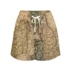 Women's Shorts Map High Waist Elegant Female Casual Oversize Short Pants Spring Custom Bottoms