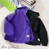Sonbahar Kız Erkekler Sıradan Windbreak Kapüşonlu Ceket Bebek Çocuk Çocuk Dış Giyim Coat 240202