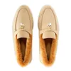 Casual Buty Charms Walk Moccasins for Women Loro Monefer Ladies Ulubione oryginalne skórzane sukienki buty zimowe ciepłe tazz fur