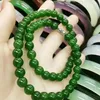 Girocollo Collana con perline di giada verde naturale genuina Collana con ciondoli alla moda per donna Gioielli Vera giada cinese Accessori in pietra Gioielleria raffinata