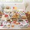 Tapis de Table Rosh Hashanah, napperon en lin, accessoires de cuisine, année juive, grenade, nourriture, lieu de fruits pour manger