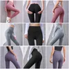 lululemen womens leggings Leggings de yoga Tela de lycra Color sólido Pantalones de yoga para mujer Cintura alta Deportes Ropa de gimnasio Leggings Elásticos Fitness Lady Pantalones deportivos al aire libre