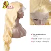 360 Dantel Frontal Wig 613 Sarışın 134 136 Vücut Dalga Dantel Ön Peruk Önceden PRECKUCLED Brezilya Ön İnsan Saç perukları 30 32 inç 240118