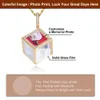 Memory Diamond Custom Pendant Po Necklace Family Personalized Portrait Six-Side Picture Jewelry Hip Hop Ice Out Necklaces 240119