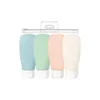 Storage Bottles 4Pcs 60ml Cosmetic Dispenser Travel Set Toiletry Bag Color Squeeze Tube Lotion Face Body Wash Gel Morandi Refill