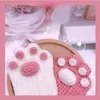 Cat Costumes DIY Hand-Knitted Cute Gloves Winter Warm Knitting Fabric Material Lovely Style Christmas Year Gifts For Girls