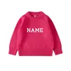 Clothing Sets Winter Sweater Outfits Baby Girls Clothes Set Customized Name Embroidery Woolly Bodysuit Long Sleeve Babi Boys Many Colors