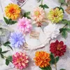 Fleurs décoratives YOMDID Dahlias artificiels pour décorations toucher réaliste rose Arrangement de mariage Art Silicone Dahlia