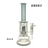 Bong/Rig/Bubbler in vetro con narghilè Altezza: 11 pollici con percloro e ciotola in vetro GB083 (4 colori)