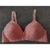 Sutiãs sexy profundo v mulheres retalhos rendas sem costura cor sólida bralettewireless sutiã lingerie respirável breasted underwea