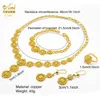 ANIID – ensemble de bijoux indiens plaqués or 24 carats, collier et boucles d'oreilles pour femmes, bijoux africains en cuivre, cadeau de fête, Dubaï, 240123