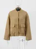 Pailletten Frauen Shinny Croped Jacke Für Frauen Stehen Kragen Langarm Mantel Gold Farbe Herbst Chic Weibliche Streetwear Mäntel 240118