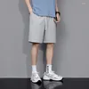 Men's Shorts Solid Color Breathable Men Summer Casual Straight Leg Lounge Sweat Male Black Mens Oversize