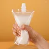 Lagerbeutel Stobag 100pcs Transparente Flüssigverpackung Trinkdüse klares Saftgetränk Getränk Milchversiegelte Plastik wiederverwendbarer Beutel