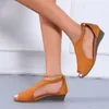 Sandalias 2024 verano mujeres moda tacón bajo boca zapatos cuadrado raíz hebilla casual retro franela