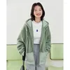 سترات نسائية Toyouth Toyouth Coat Plush 2024 شتاء طويل الأكمام فضفاضة بلوزات مقنعين الربط الماس