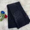 Abbigliamento etnico Sciarpa di chiffon da donna africana con paillettes Ricamo Hijab musulmano Islam Pashmina Foulard di moda di medie dimensioni