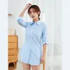 Chemisiers pour femmes S-5XL taille solide femme chemisier chemises décontracté robe haute chemise ample petit ami manches réglables Blusas crème solaire OL printemps