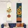 Tapisserier solros lång tapestry vägg hängande blomma vertikal växt natur boho för sovrum vardagsrumsdekor