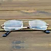 Slijtvaste glazen lenzen Dubbele brug Rechthoekig montuur Leesbril 0,75 1 1,25 1,5 1,75 2 2,5 2,75 tot 4 240122