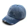 Ball Caps Distressed Denim Baseball Cap Unisex Stijl Katoen Vervaagde Heren Trucker Hoed