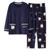 Women's Sleepwear 5XL Big Yards Women Cotton Cartoon Printing Pajama Sets Long Sleeve Pajamas Soft Pyjamas Autumn Homewear XXL 3XL 4XL