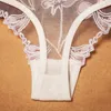 Damenhöschen Erotik Volltransparente weibliche Sexy Spitzenunterwäsche Damen Blumenstickerei Dessous Ultradünne Tangas mit niedriger Taille