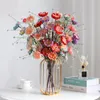 Kwiaty dekoracyjne 6 kawałków wysokiej jakości Flower Flower sztuczny dla domu fałszywy estetyczny dekoracje pokoju słodkie dekoracje stołowe