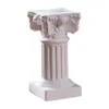 Statuette decorative Candeliere a colonna romana in stile nordico Mini statua a colonna in resina Supporto per candela per riprese di decorazioni per matrimoni a casa