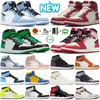 2024 Jumpman 1 Basketbalschoenen Heren Dames 1s Lucky Green University Blue Spider Verse Lost Found Washed Pink Dark Mocha Turbo Green Denim Heren Trainers Sportschoenen