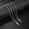 Pendant Necklaces LIEBE ENGEL Fashion Female Cross Pendants Silver Gold Color Crystal Jesus Necklace Jewelry For Men/Women Wholesale