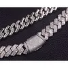 16mm 힙합 스타일 바게트 VVS Moissanite Cuban Link Chain Luxury Cuban Necklace Lab Diamonds 남성과 여성