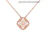 Designer Van Clover Necklace Cleef Four Leaf Clover Necklace Designer stor blommig Fourleaf Clover Necklace Van Luxury Brand Fourleaf Clover Pendant Necklace High