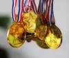 100 stks Kinderen Goud Plastic Winnaars Medailles Sport Dag Party Bag Prijs Awards Speelgoed Voor party decor 240127