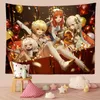 Wandtapijten Sexy Anime Meisje Tapijt Kawaii Slaapkamer Achtergrond Leuke Dames Mode Muur Opknoping Stof Bed Cover Home Decor