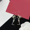 Luxury Women Stud Earrings Designer Jewelry Palm Tree Dangle Pendant 925 Silver Earring Y Party Studs Gold Hoops Engagement For Gift