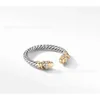 디자이너 David Yuman Yurma Jewelry 925 Sterling Silver Open Twisted Thread Ring