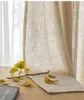 Curtain Sheer Curtains Modern Linen For Living Room Bedroom Pure Color Cotton Tulle Fabrics Custom Gauze Semi-shading