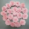 Dekorativa blommor en påse 200 -stycken rosa rose handgjorda 2,5 cm tyg bomullstyg hand diy bröllop bukett blomma hår tillbehör