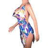 Casual Dresses Vintage V-hals Floral Print Sundress Female Beach Style Slim Backless Bandage Cover Up kostymer Wrap Split Sexig miniklänning