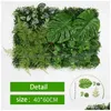 Autres événements Fournitures de fête Plantes artificielles Herbe Mur Toile de fond Fleurs Mariage Panneaux de haie de buis pour jardin extérieur intérieur de Dhv0V