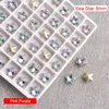 8mm STARFISH NAIL ART RHINESTONE SHANY TIP BOTTOM CRYSTAL STONE Color Pentagram 3D Fingernail Decoration 30/100pcs 240202