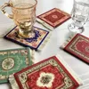 Table Mats Nordic Vintage Ethnic Style Tassel Cup Coaster Kitchen Living Room Decoration Mat Heat Resistant Coffee Dining