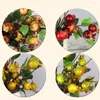 Decorative Flowers Group Of 5 Artificial Rosehip Berries Simulation Pomegranate Fruit Floral Accessories (Red)