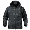 Vestes pour hommes Veste d'hiver tactique militaire Hommes Armée CP Camouflage Airsoft Vêtements Coupe-vent imperméable Multicam Polaire Bomber Manteau Homme